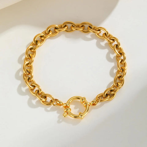 Elegant Paperclip Chain Choker Necklace for Women - Waterproof 18k Gold Plated Stainless Steel Pendant Jewelry