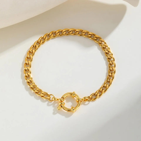 Elegant Paperclip Chain Choker Necklace for Women - Waterproof 18k Gold Plated Stainless Steel Pendant Jewelry