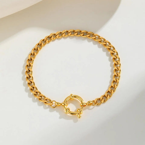 Elegant Paperclip Chain Choker Necklace for Women - Waterproof 18k Gold Plated Stainless Steel Pendant Jewelry
