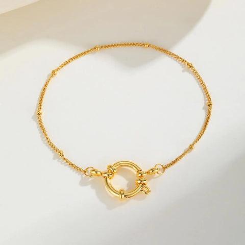 Elegant Paperclip Chain Choker Necklace for Women - Waterproof 18k Gold Plated Stainless Steel Pendant Jewelry