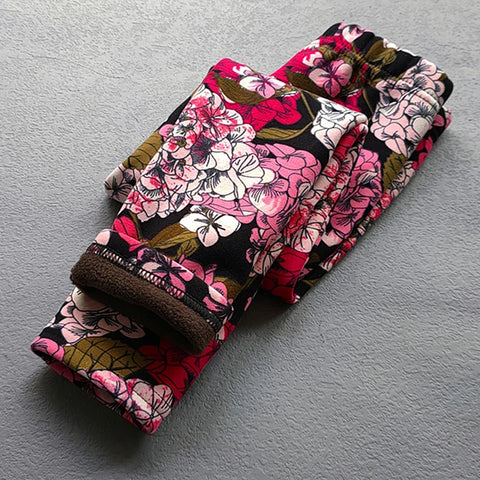 Spring Autumn Girls Fleece Leggings