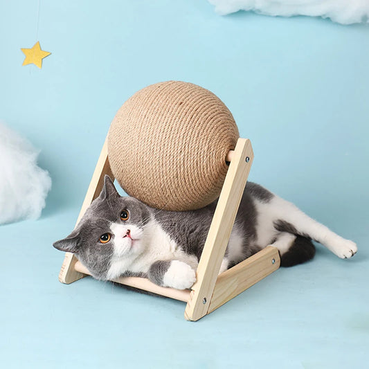 Cat Scratching Ball Toy Kitten Sisal Rope Toy for Furniture Protection