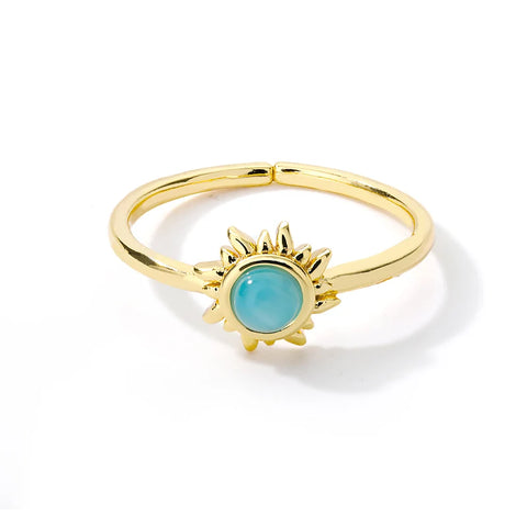 Zircon Moon Star Rings for Women - Stainless Steel Adjustable Aesthetic Jewelry