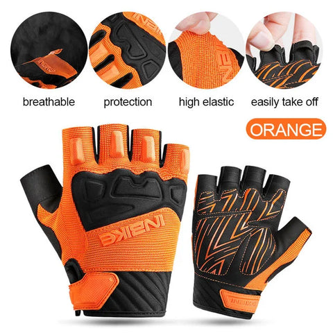 INBIKE Zomer MTB Fiets Handschoenen - Gel Gevoerde Halfvinger Fiets Handschoenen voor Heren