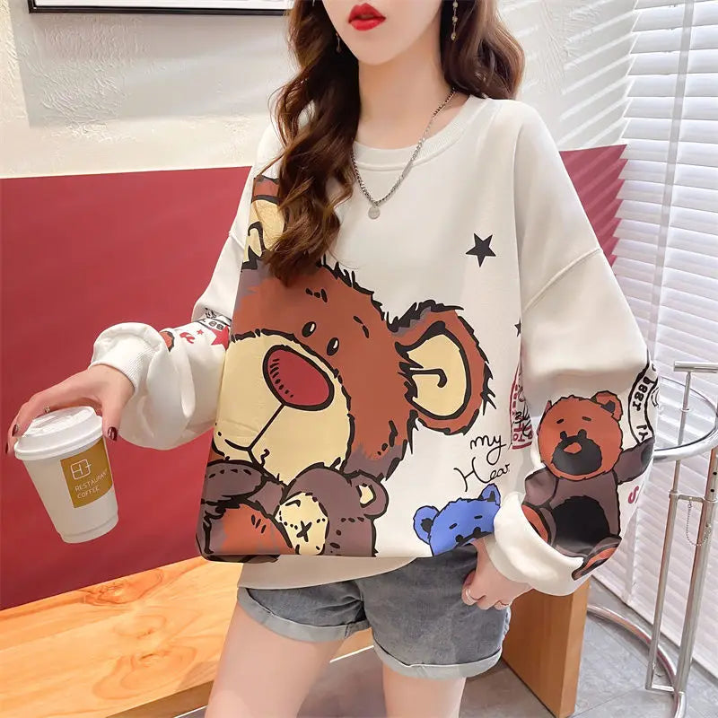 Kawaii Green Graphic Women's Sweatshirt
