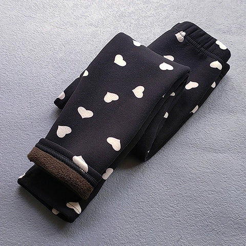 Spring Autumn Girls Fleece Leggings