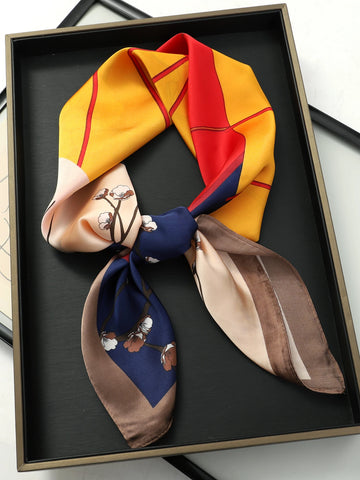 Luxury Square Silk Scarf for Women