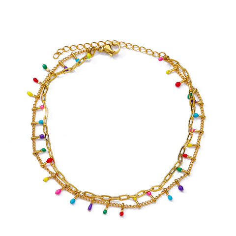 Elegant Zircon Flowers Bracelet for Women and Girls – Luxury Gold Color Stainless Steel Plant Charm Jewelry
