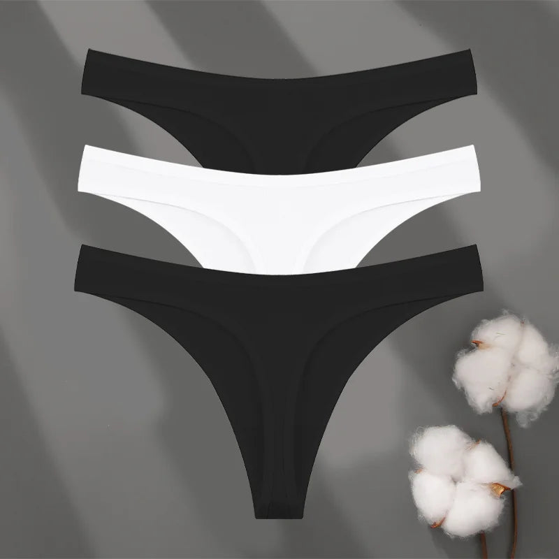 3Pcs Cotton Seamless Panties Set for Women