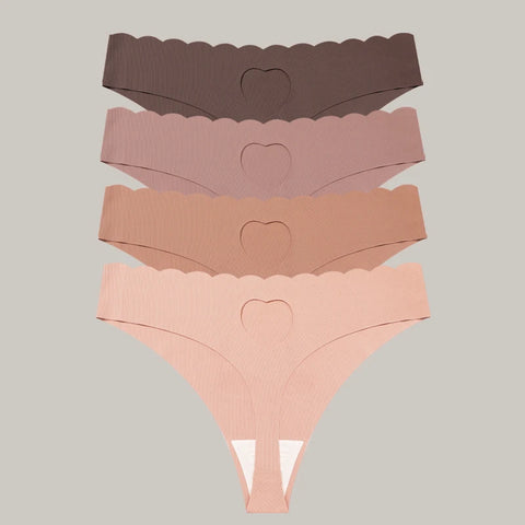 FINETOO 4pcs Women's Seamless Panties