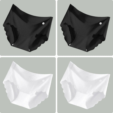 4 stuks ultradunne, naadloze damesslipjes van ijszijde