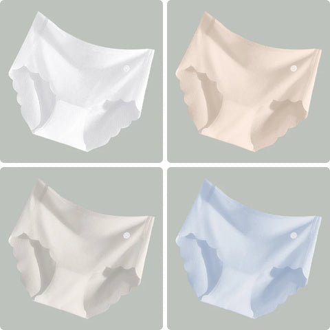 4 stuks ultradunne, naadloze damesslipjes van ijszijde