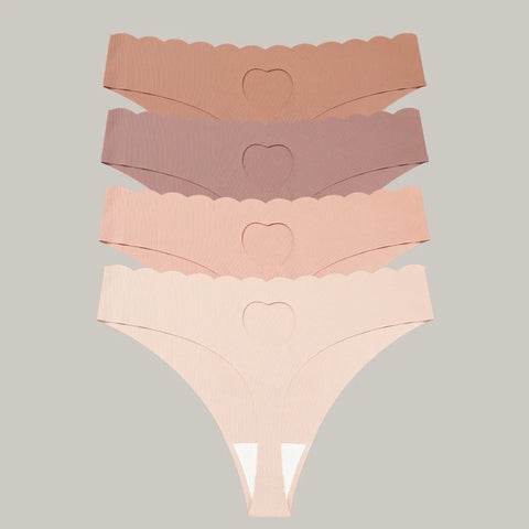 FINETOO 4pcs Women's Seamless Panties