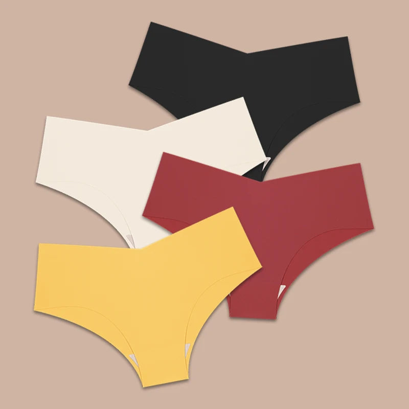 FINETOO 4pcs Seamless Ultra-thin Women's Panties