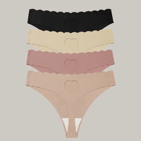 FINETOO 4pcs Women's Seamless Panties