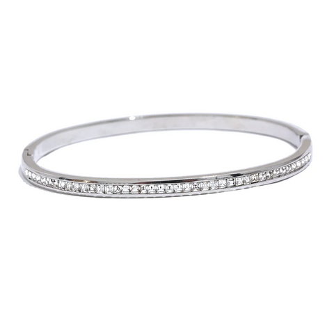 Yhpup Colorful Cubic Zirconia Stainless Steel Bracelet for Women - Luxury Fashion Jewelry