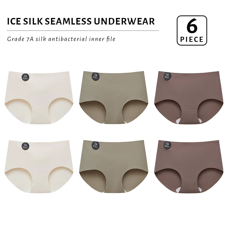 FallSweet 6PCS Seamless Silk Panties Set