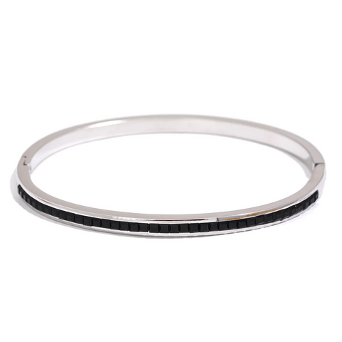 Yhpup Colorful Cubic Zirconia Stainless Steel Bracelet for Women - Luxury Fashion Jewelry