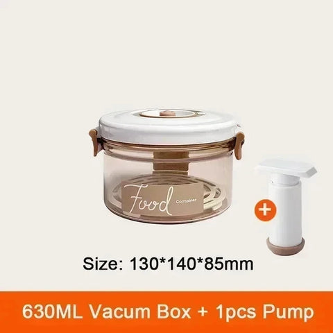 Vacuüm voedselbewaardoos met vacuümpomp - grote vershoudcontainer