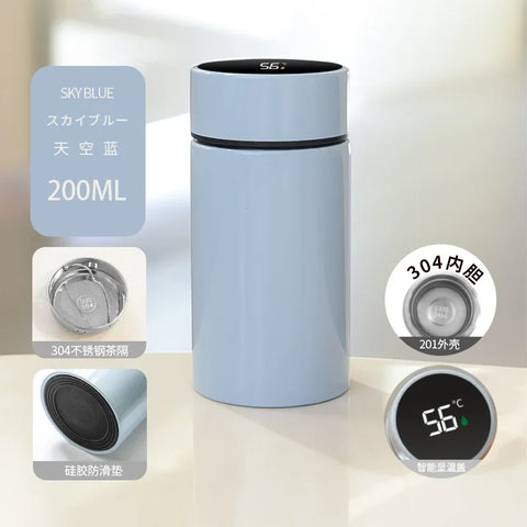 200ML Smart Thermos Water Bottle with Intelligent Temperature Display