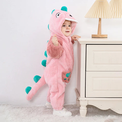 Lovely Dinosaur Newborn Baby Girl Jumpsuit
