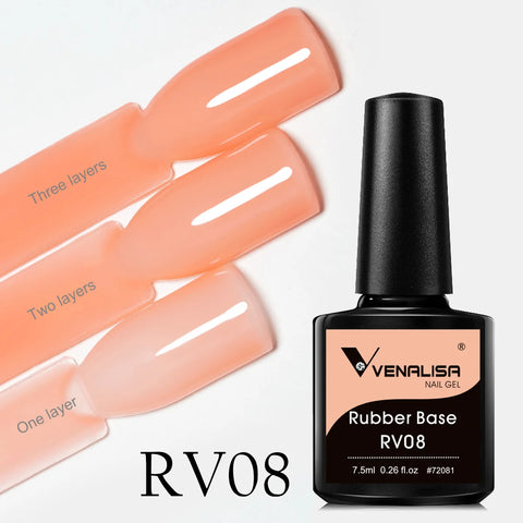 Venalisa Rubber Base Jelly Pink Color Gel Nagellak VIP4