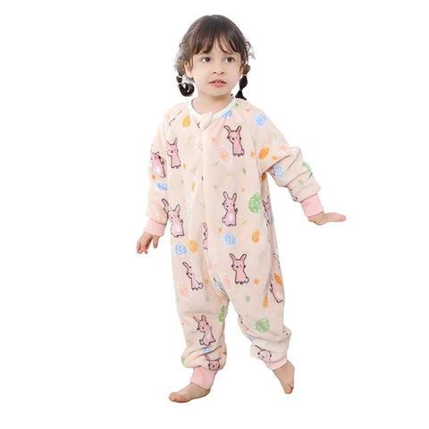 MICHLEY Cartoon Flannel Baby Sleeping Bag Sack