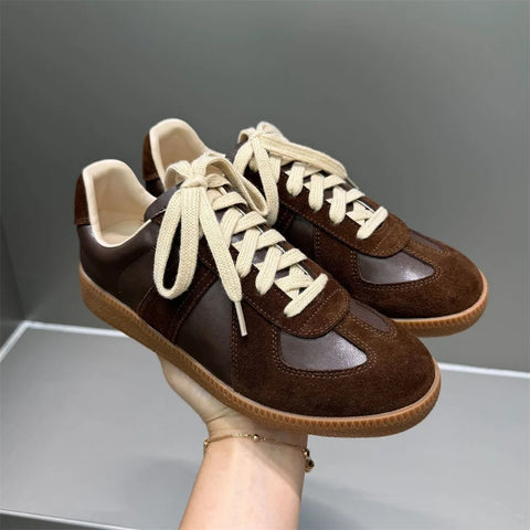 FEDONAS 2025 New Women Suede Leather Sneakers