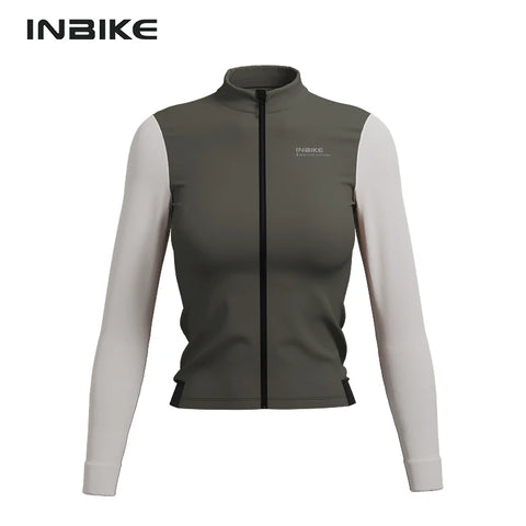 INBIKE Winter Fleece Women's Long Sleeve Jersey - Thermal Cycling Suit for Mountain and Road Biking