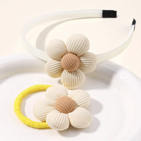 Lovely Kids Hair Band - Colorful Flower Shape Hair Hoop with Dopamine Glitter