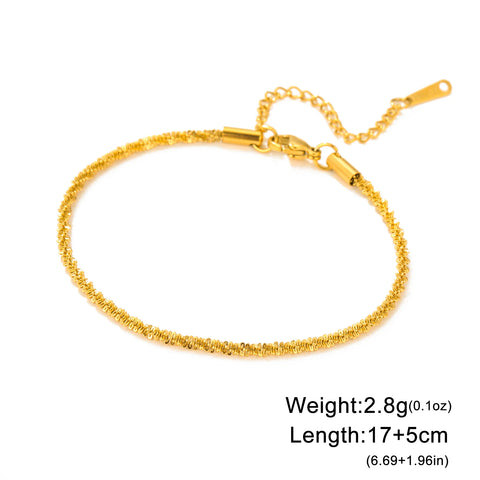 Skyrim Stainless Steel Gold Color Bracelet - Trendy Minimalist Jewelry for Women