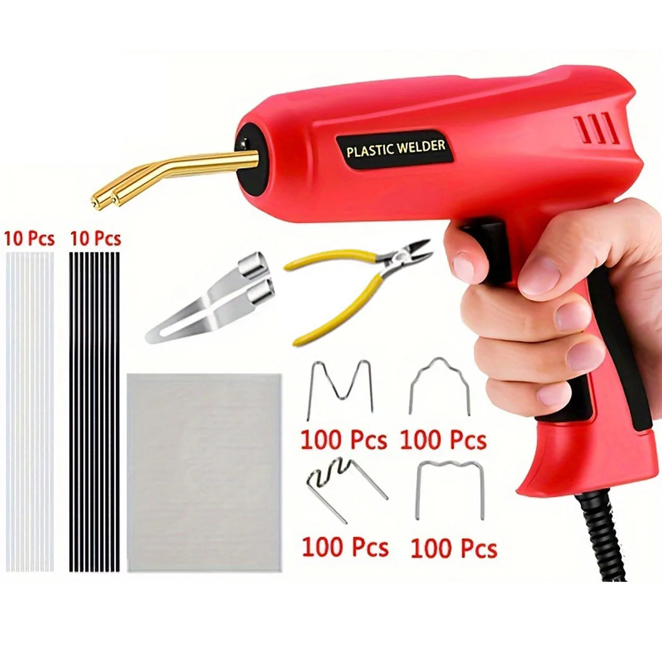 Plastic Welder Machine Repair Kit - 2 in 1 Hot Stapler for Car Bumpers and More
