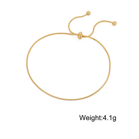 Skyrim Stainless Steel Gold Color Bracelet - Trendy Minimalist Jewelry for Women