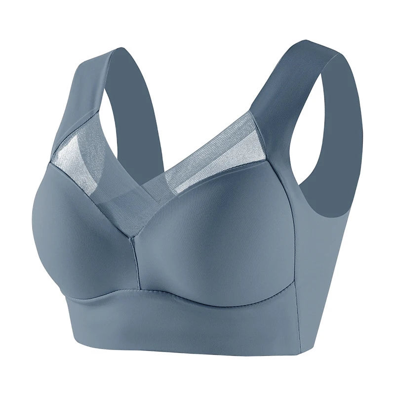 Women Seamless Plus Size Lace Push Up Sports Bra