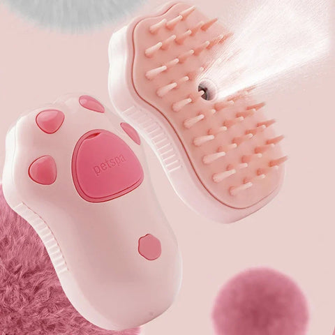 3-in-1 Electric Pet Brush - Cat & Dog Grooming with Spray & Massage