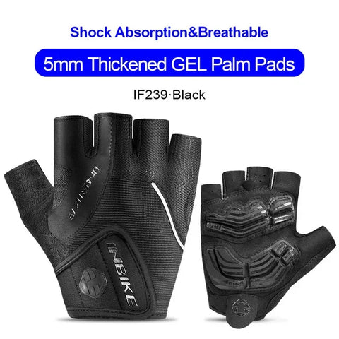 INBIKE Shockproof GEL Pad Fiets Handschoenen voor Heren en Dames - Halve Vinger Sport Handschoenen voor Zomer Fietsen en Fitness in de Sportschool (Model IF239)