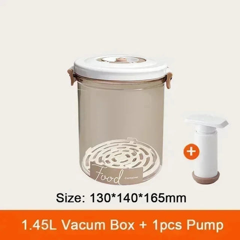 Vacuüm voedselbewaardoos met vacuümpomp - grote vershoudcontainer