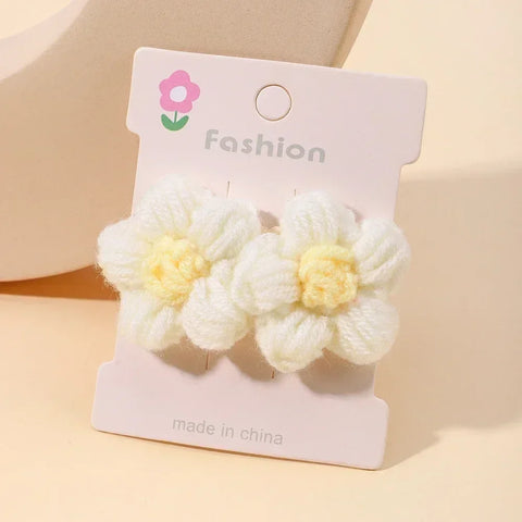 Set haarspeldjes met madeliefjes voor babymeisjes - schattige kanten haarspeldjes 