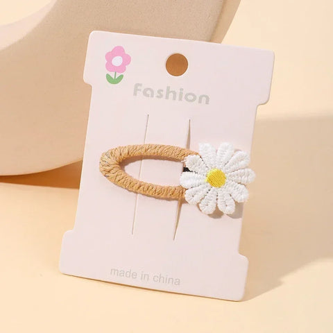 Set haarspeldjes met madeliefjes voor babymeisjes - schattige kanten haarspeldjes 