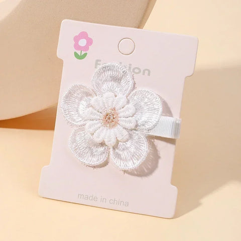Set haarspeldjes met madeliefjes voor babymeisjes - schattige kanten haarspeldjes 
