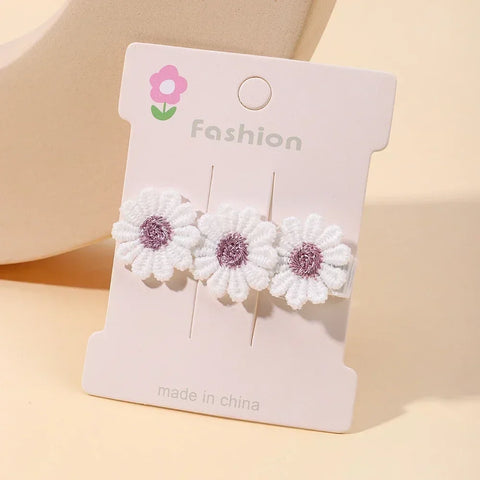 Set haarspeldjes met madeliefjes voor babymeisjes - schattige kanten haarspeldjes 