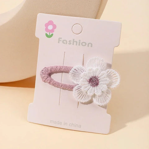 Set haarspeldjes met madeliefjes voor babymeisjes - schattige kanten haarspeldjes 