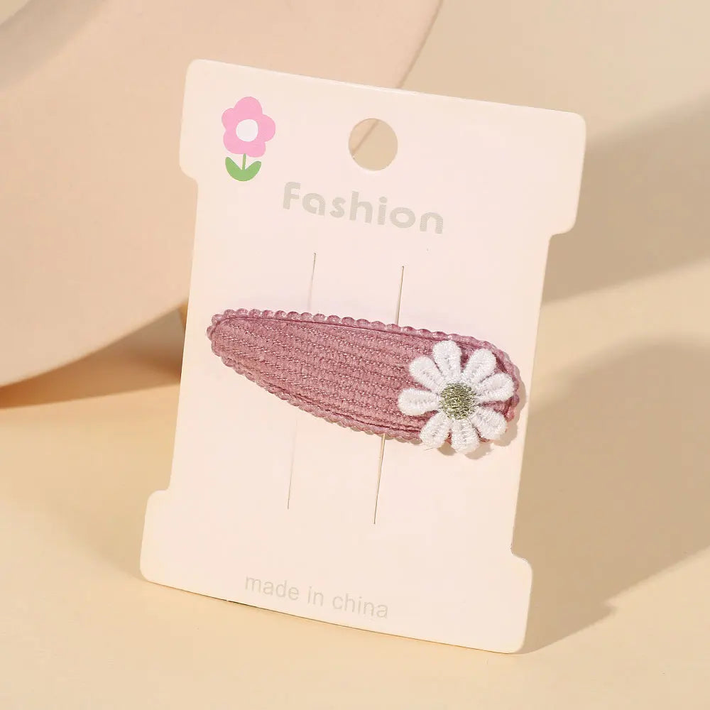 Set haarspeldjes met madeliefjes voor babymeisjes - schattige kanten haarspeldjes 
