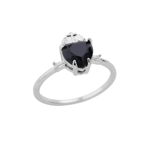 Pink Zircon Heart Rings for Women - Adjustable Gold Plated Stainless Steel Ring - 2025 Trend Wedding Aesthetic Jewelry Gift