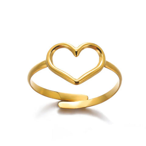Zircon Heart Rings for Women - Double Stackable Bridal Sets & Engagement Jewelry