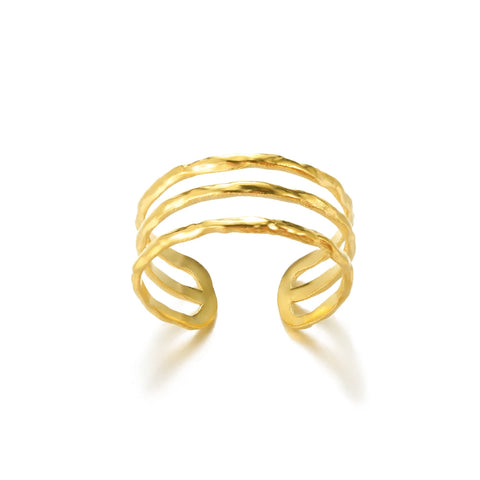 Stainless Steel Round Rings for Women - Geometric Gold Color Crystal Ring - Aesthetic Wedding Party Jewelry Gift
