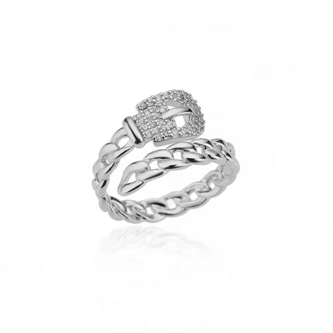 Blue Zircon Crown Rings for Women - Adjustable Gold Color Wedding Jewelry Gift