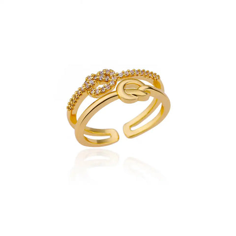 New Zircon Cross Rings for Women - Adjustable Stainless Steel Luxury Wedding Jewelry Gift 2025