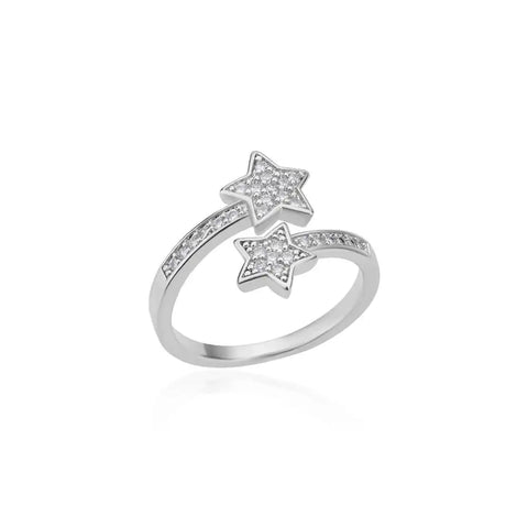 Blue Zircon Crown Rings for Women - Adjustable Gold Color Wedding Jewelry Gift