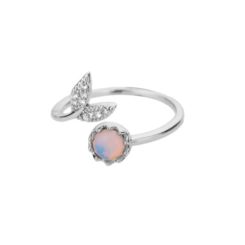 Zircon Moon Star Rings for Women - Stainless Steel Adjustable Aesthetic Jewelry